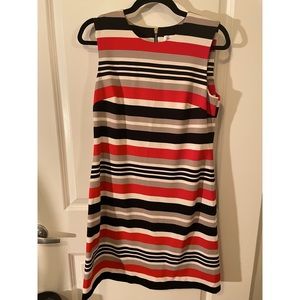 Calvin Klein Size 10 Striped Womens sleeveless dress